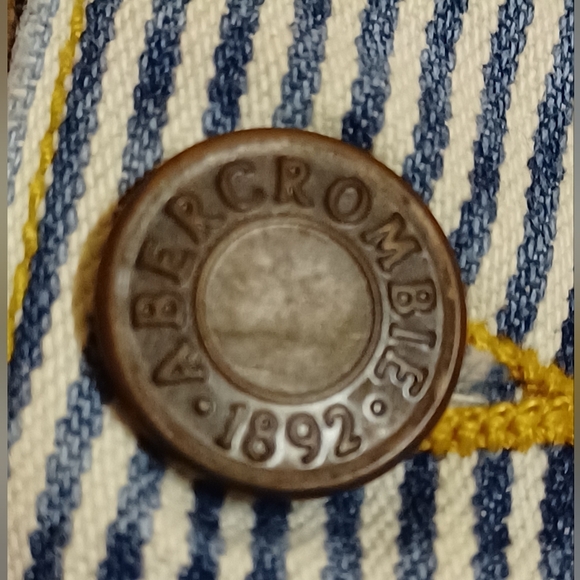 Abercrombie & Fitch Blue Striped Women's Cotton Skirt-Size 4 - Picture 4 of 11